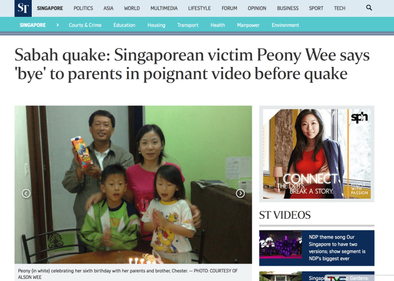 Taken from the Straits Times Website. Click for full article